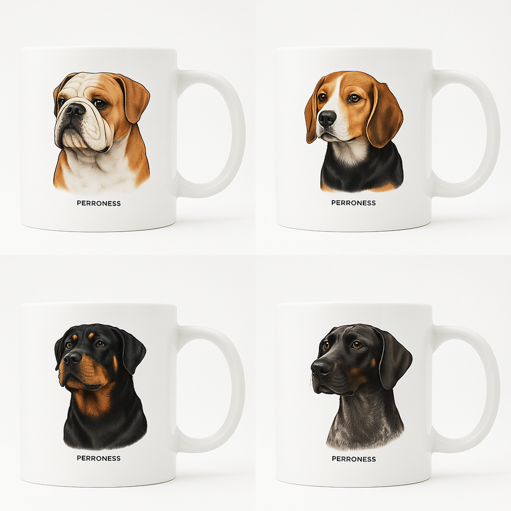 Predesigned mugs with illustration