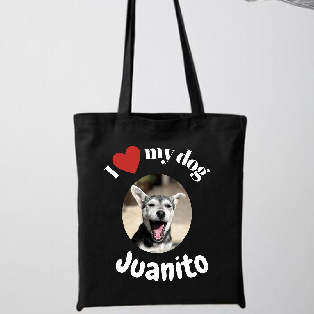 Tote bag personalizada con la foto de tu perrijo.