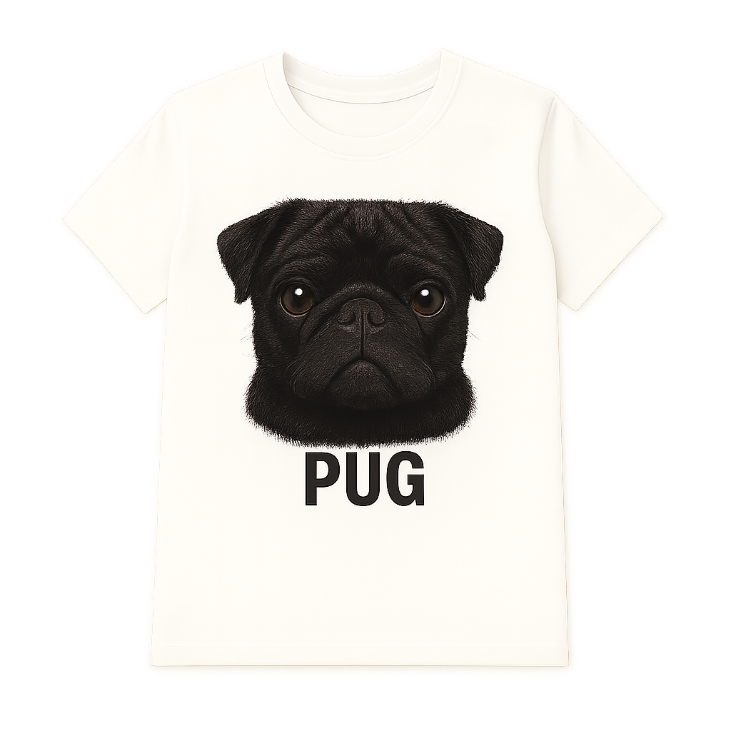 Playera para Hombre  Pug Negro