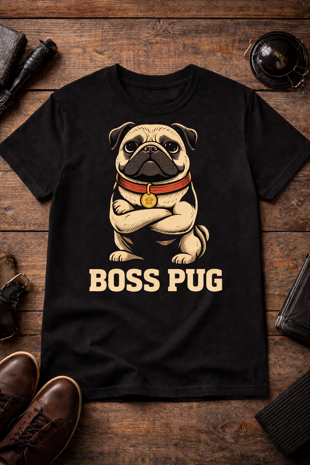 Playera para Mujer Boss Pug