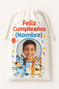 Bolsitas personalizadas estilo Bluey – Paquete de 30 (19x24 cm)