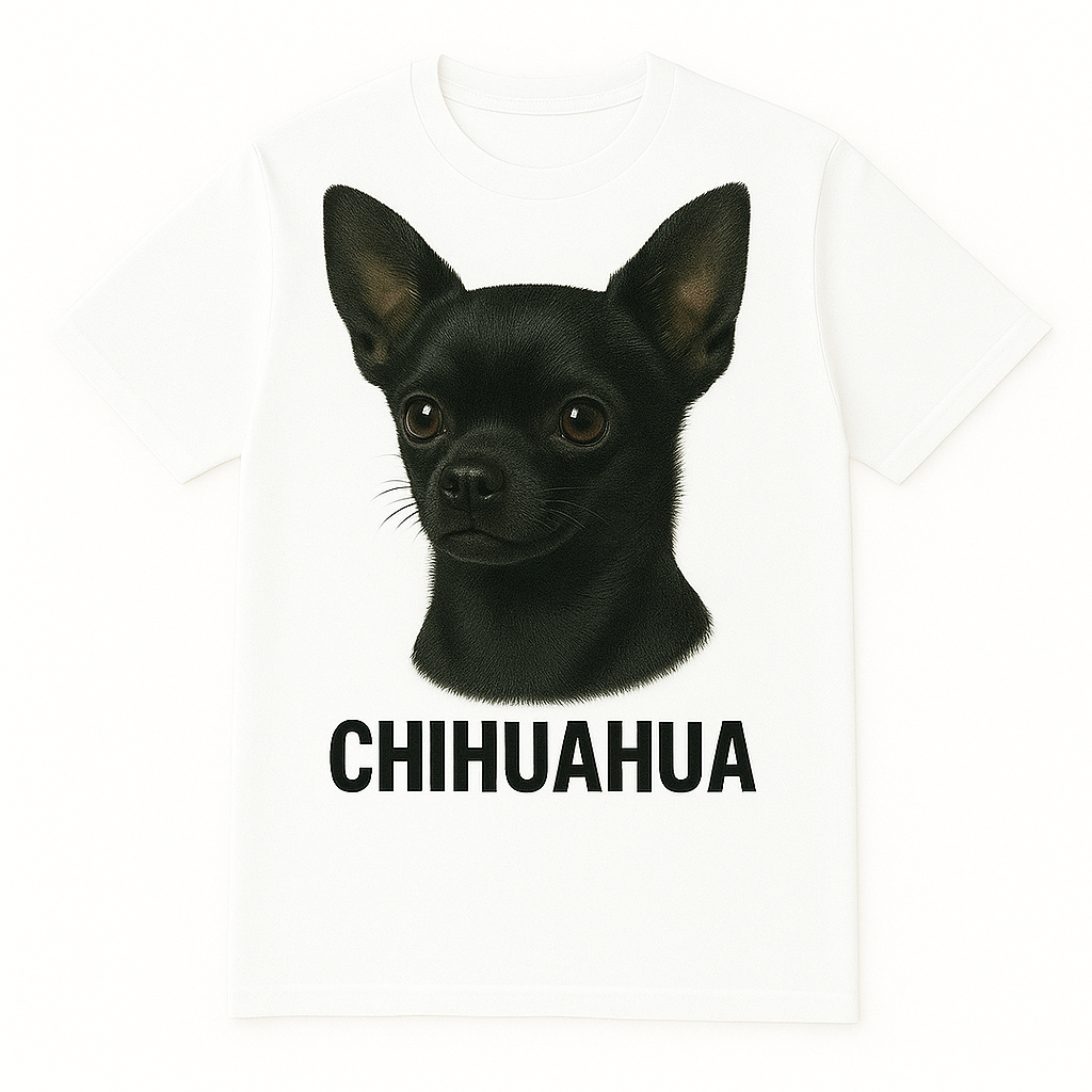 Playera Clásica para Hombre – Chihuahua Negro