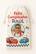 Bolsitas personalizadas estilo Cars – Paquete de 30 (19x24 cm)