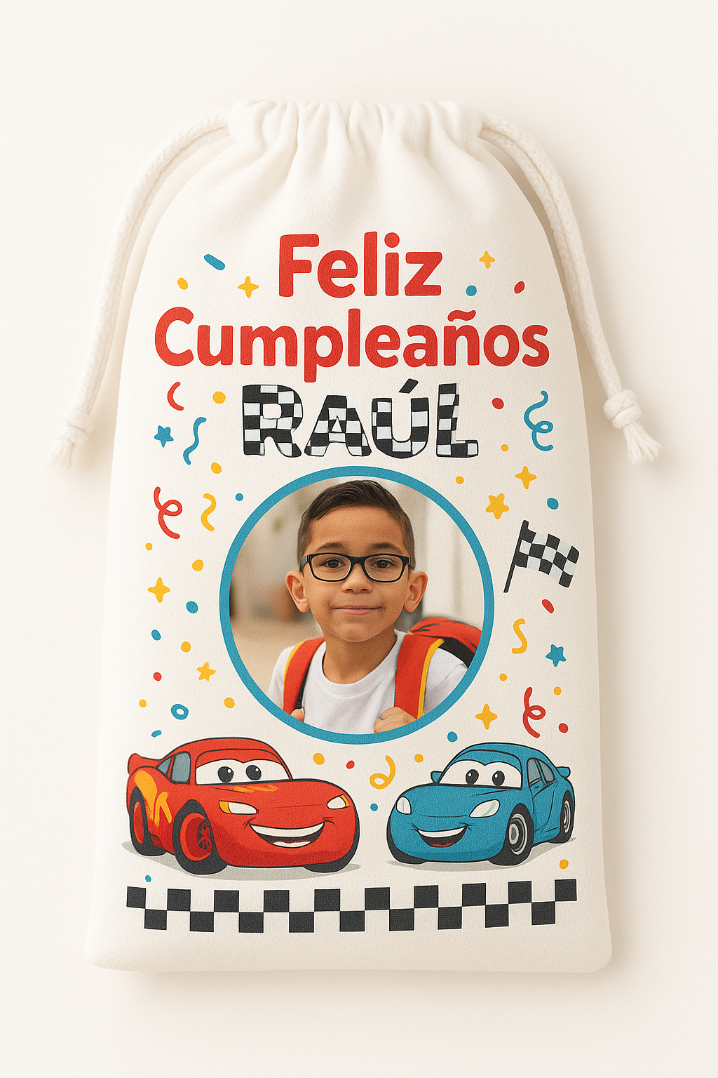 Bolsitas personalizadas estilo Cars – Paquete de 30 (19x24 cm)