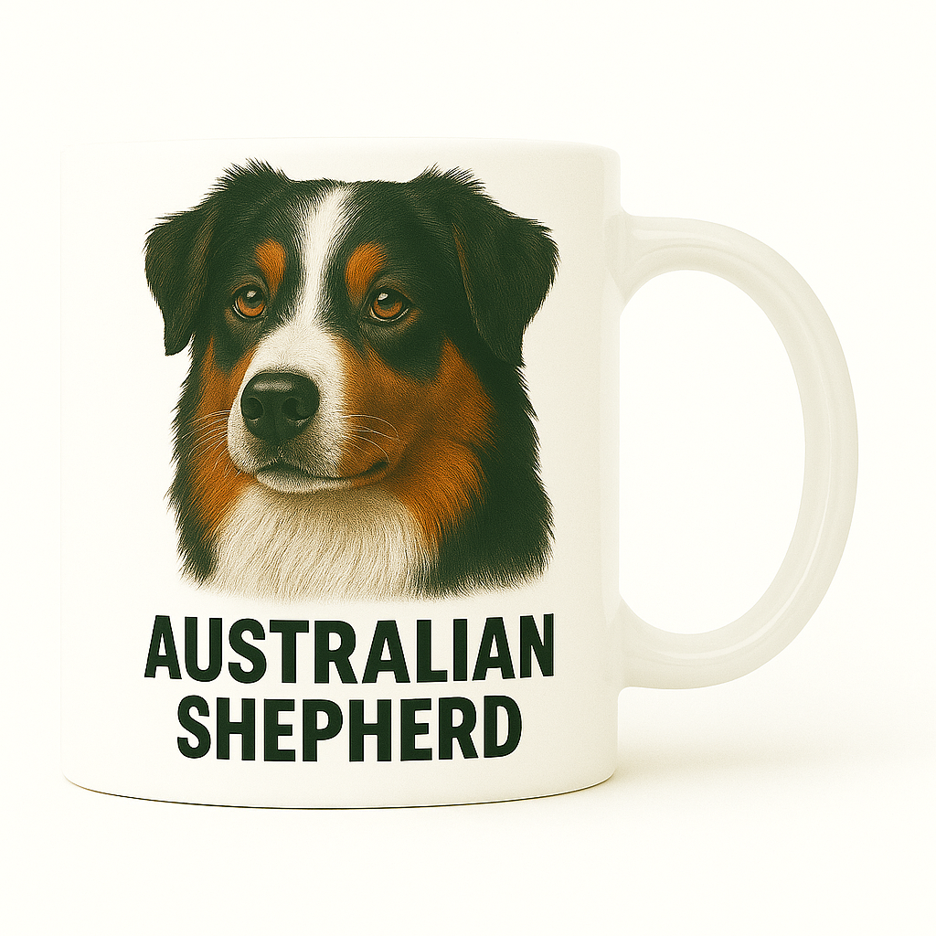 Taza con retrato clásico – Australian Shepherd