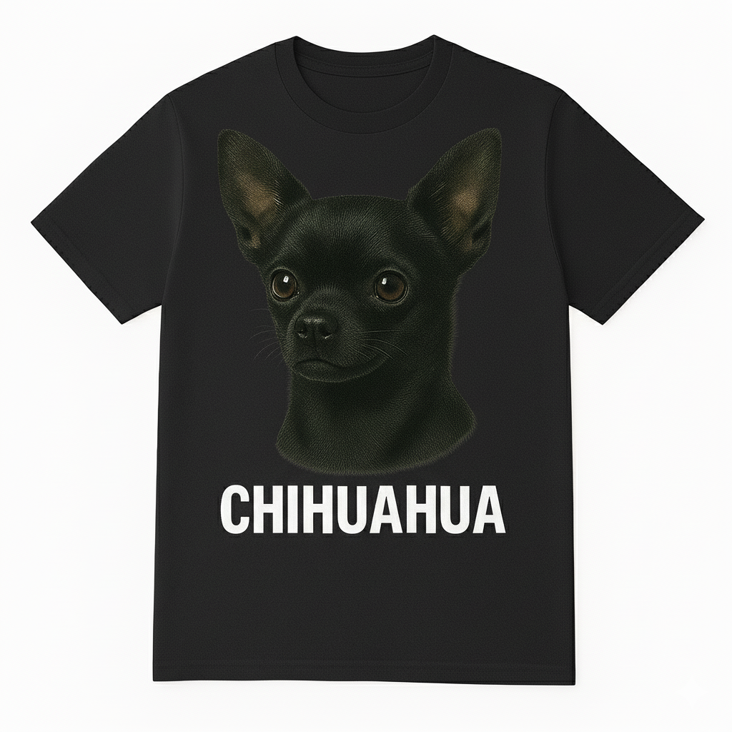 Playera Clásica – Chihuahua Negro
