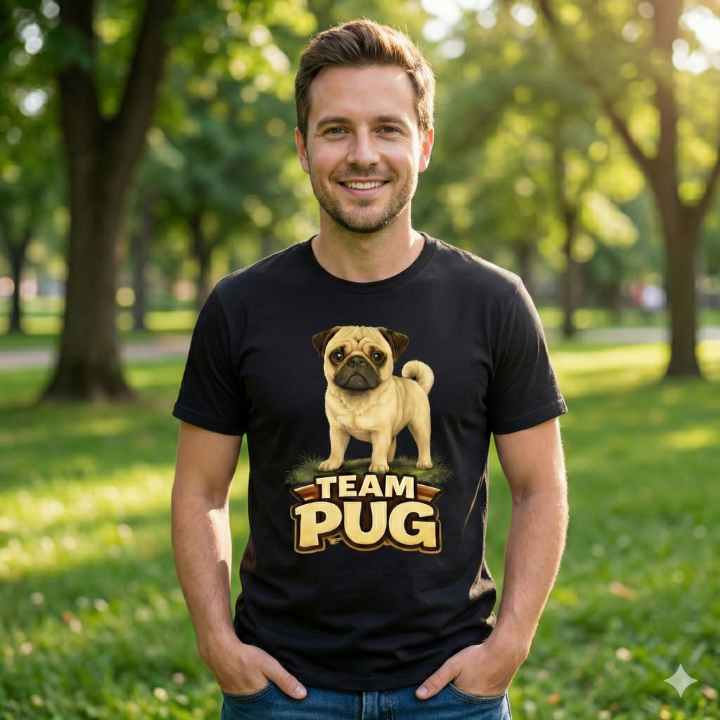 Playera para Hombe Team Pugs
