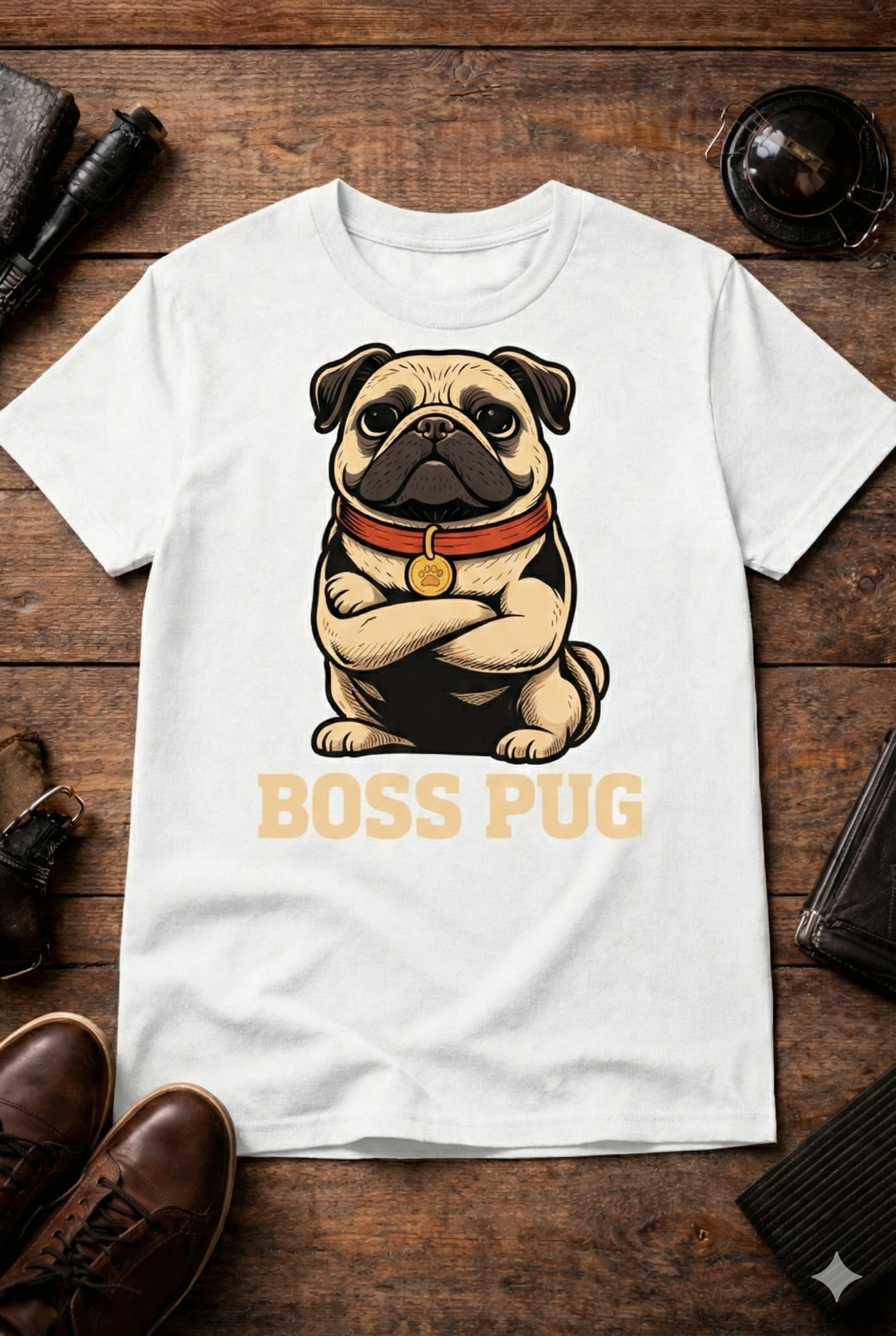 Playera para Mujer Boss Pug