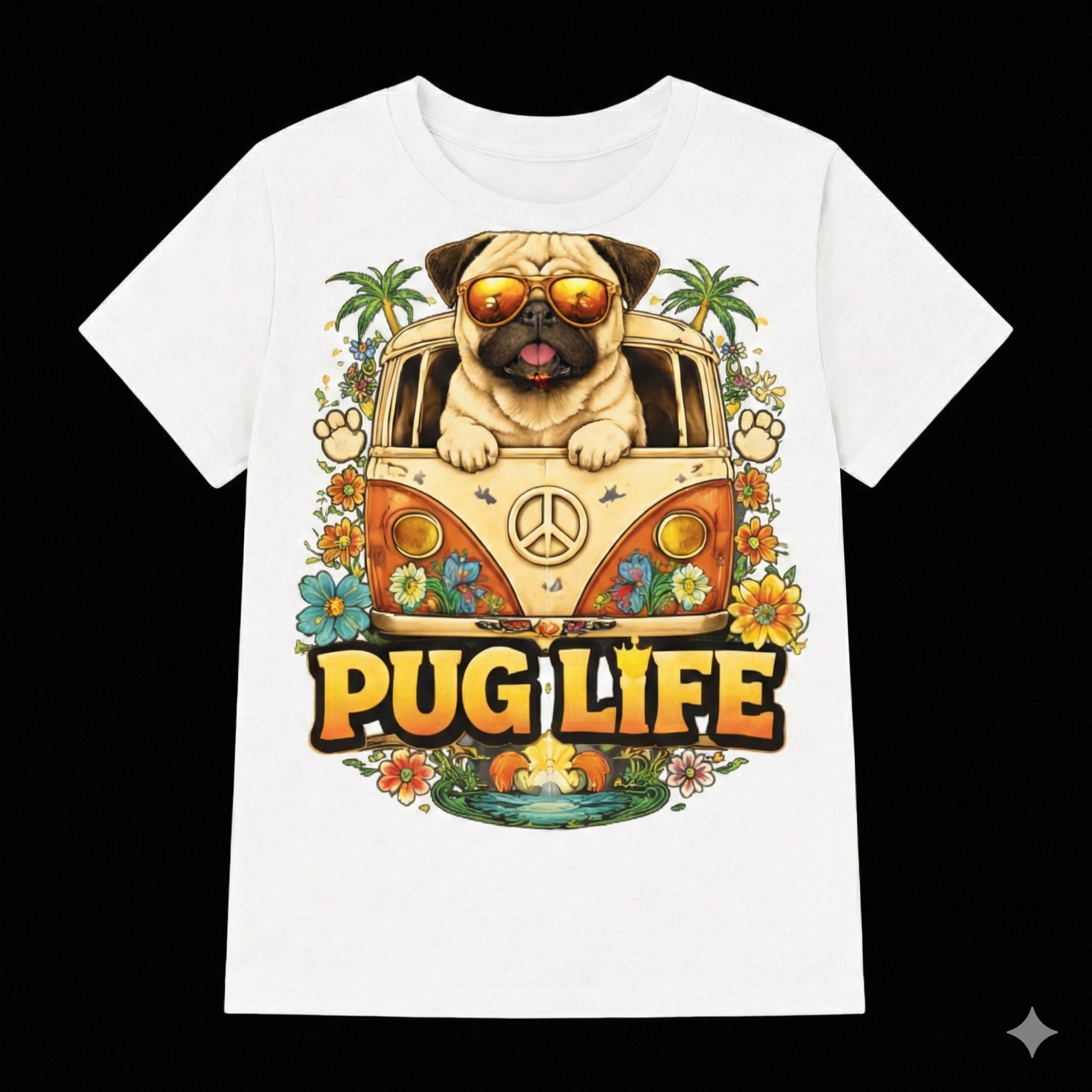 Playera para Mujer Diseño Clásico Pug Life