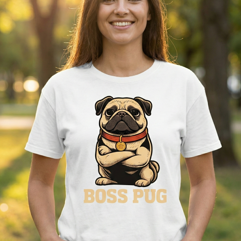 Playera para Mujer Boss Pug