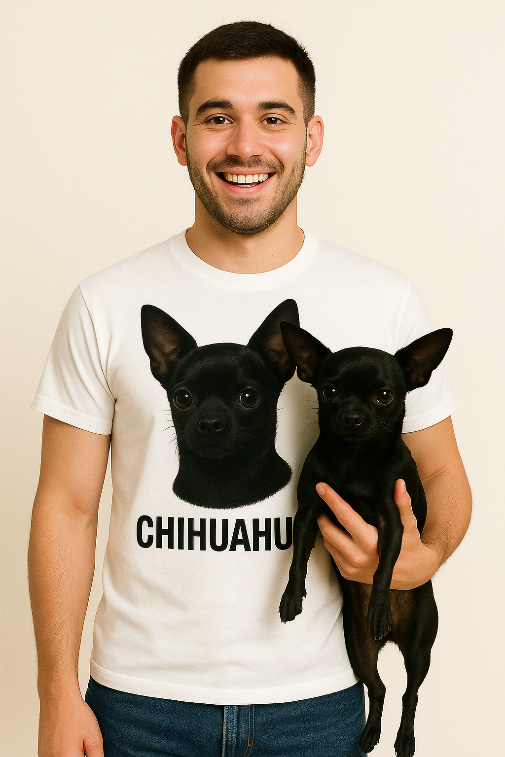 Playera Clásica – Chihuahua Negro