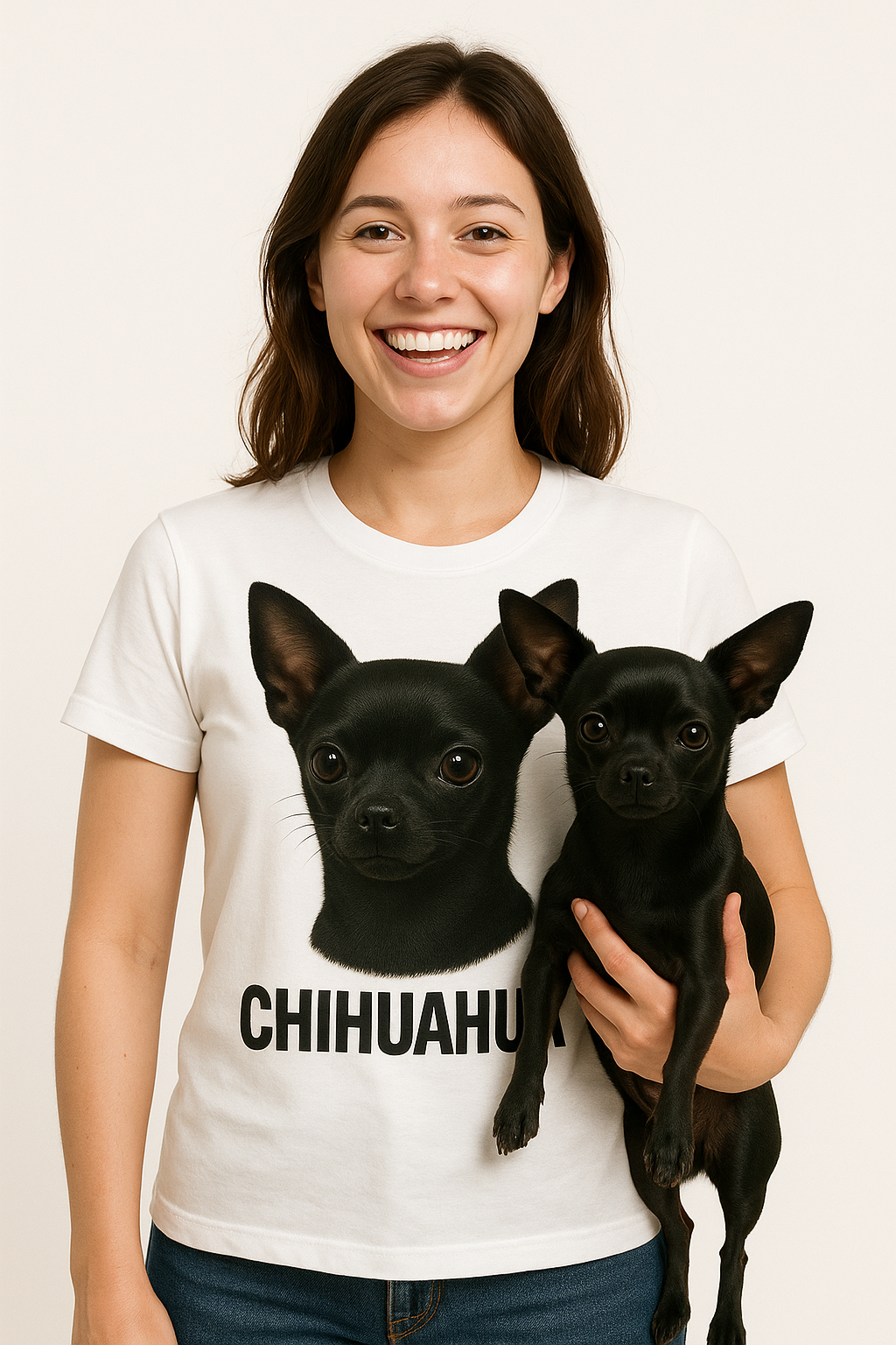 Playera Clásica – Chihuahua Negro