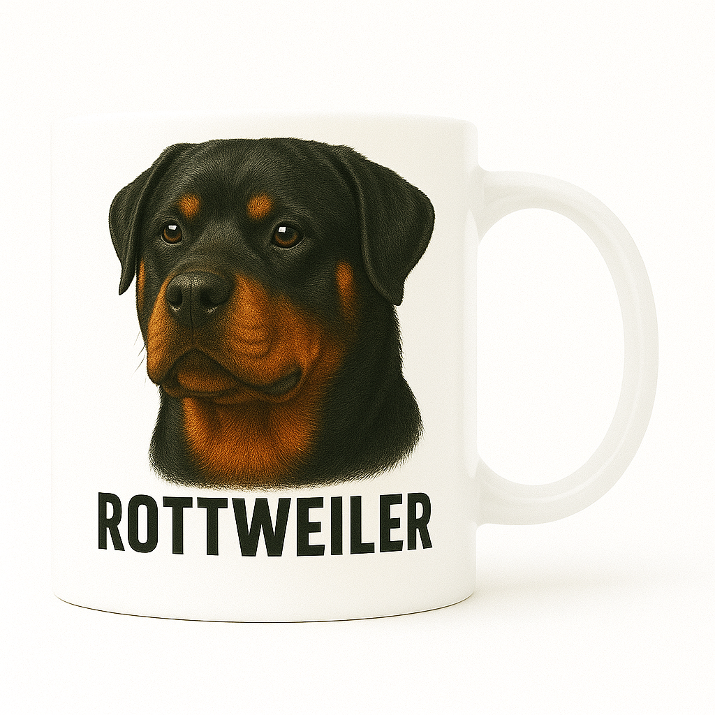 Taza con retrato clásico – Rottweiler
