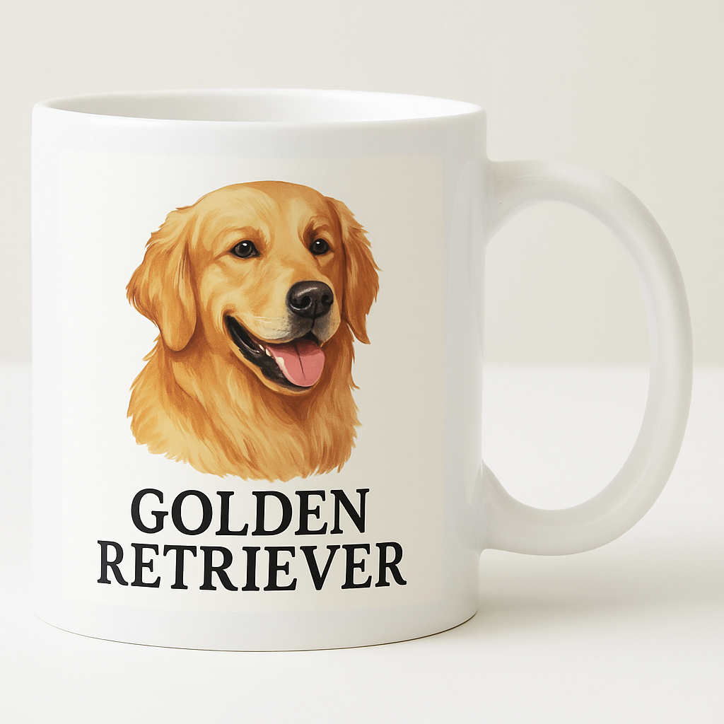 Taza con retrato clásico – Golden Retriever