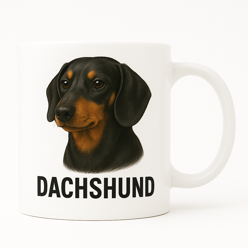 Taza con retrato clásico – Dachshund