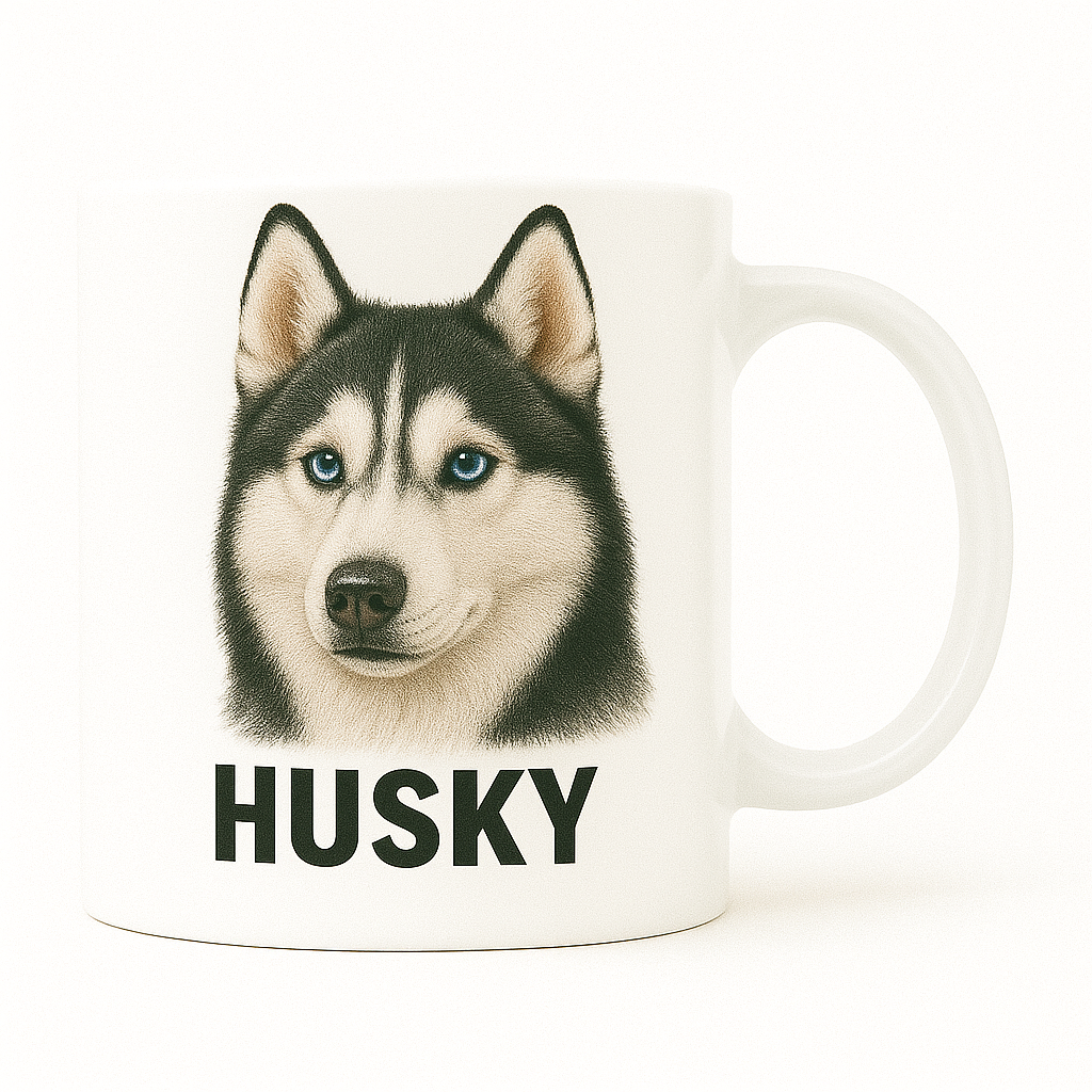 Taza con retrato clásico – Siberian Husky