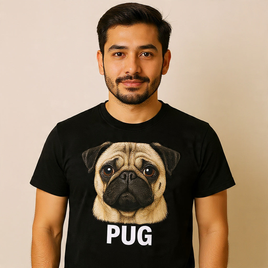 Playera para Hombre  Pug Beige