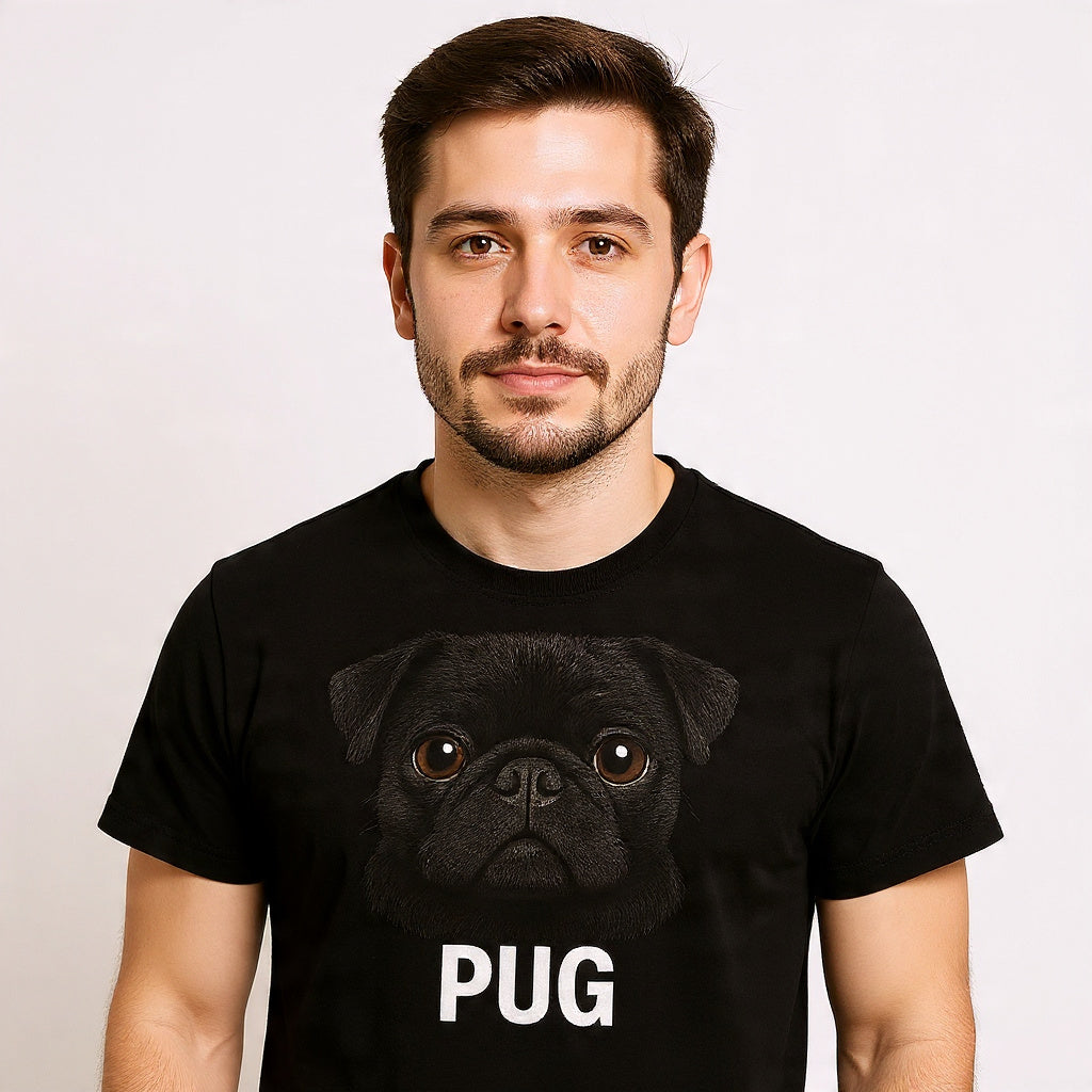 Playera Clásica – Pug Negro
