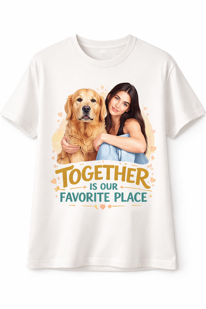 Custom illustrated t-shirt made from your photo