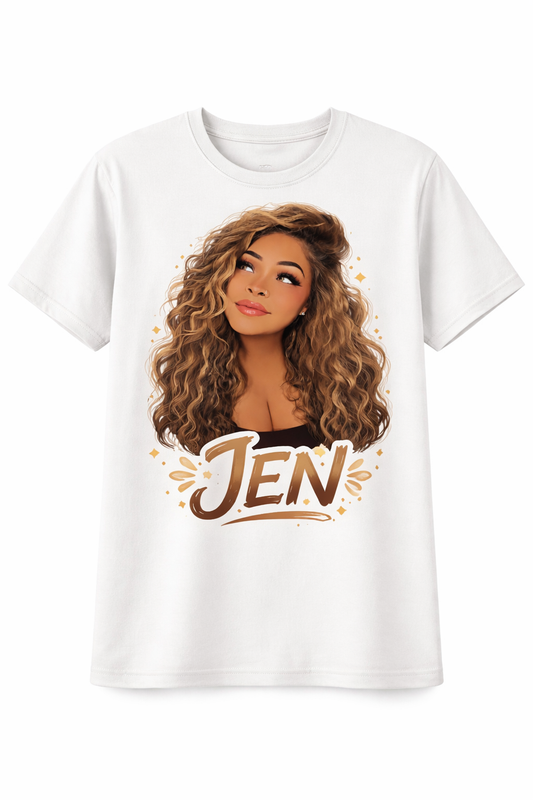 Custom Portrait T-Shirt from Photo - Style 082 created from a custom photo illustration