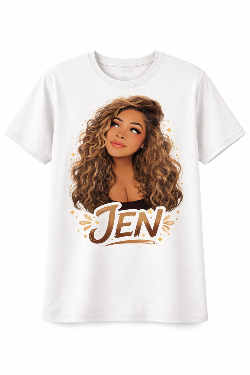 Custom Portrait T-Shirt from Photo - Style 082