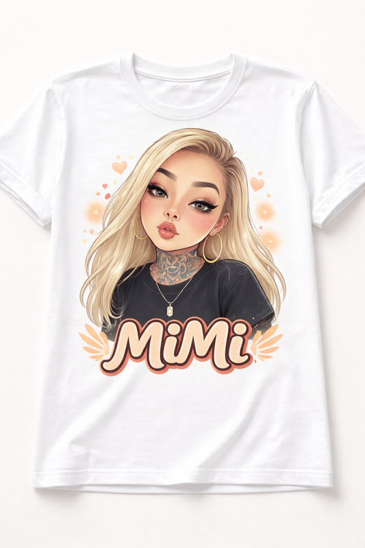Personalized Photo Portrait Tee - Style 114 created from a custom photo illustration