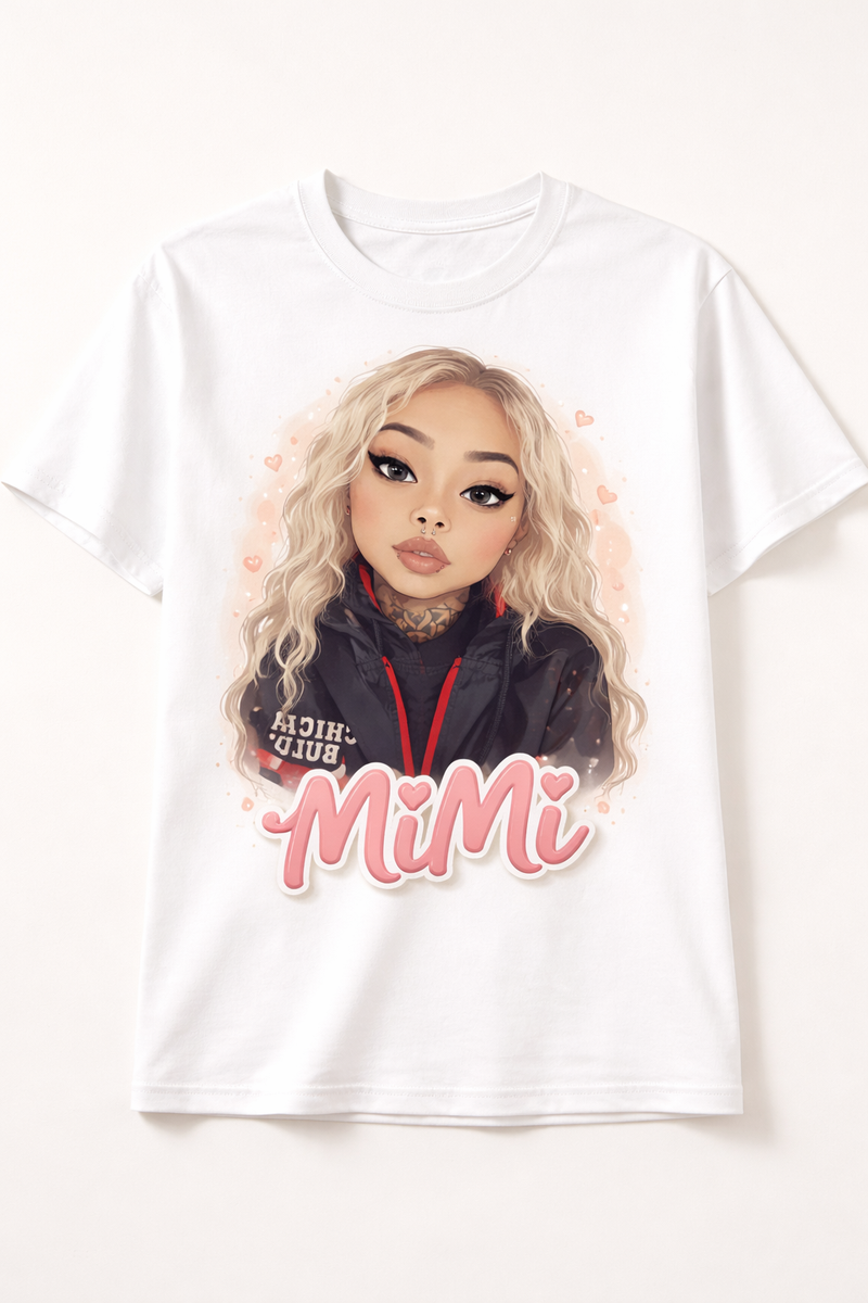 Personalized Mimi Portrait T-Shirt - Custom Illustration Gift Tee