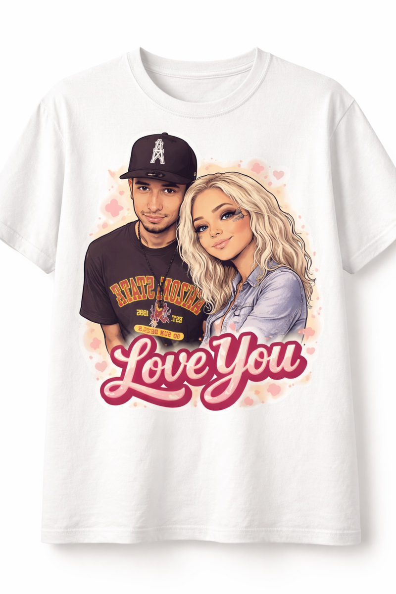 Personalized Photo Portrait Tee - Style 090