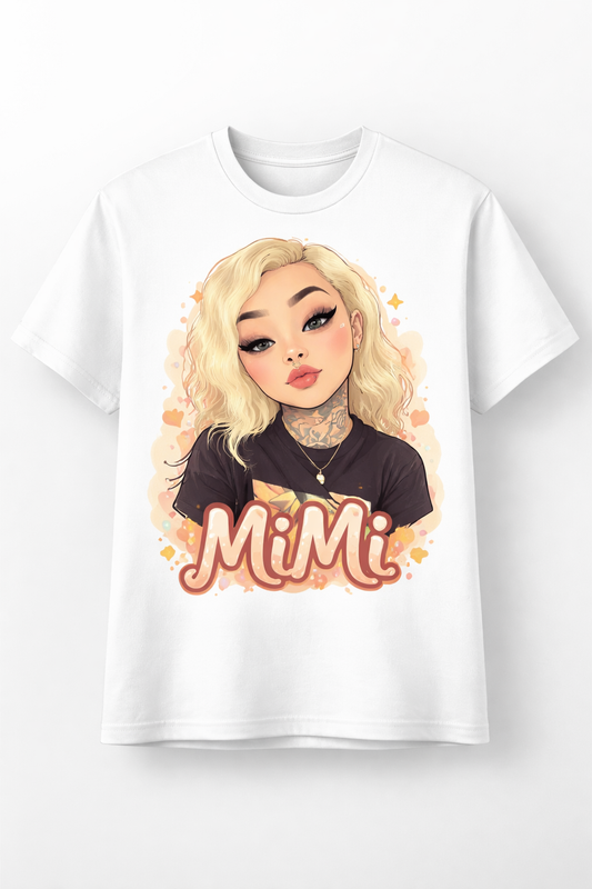 Personalized Cartoon Family Tee - Style 108 created from a custom photo illustration