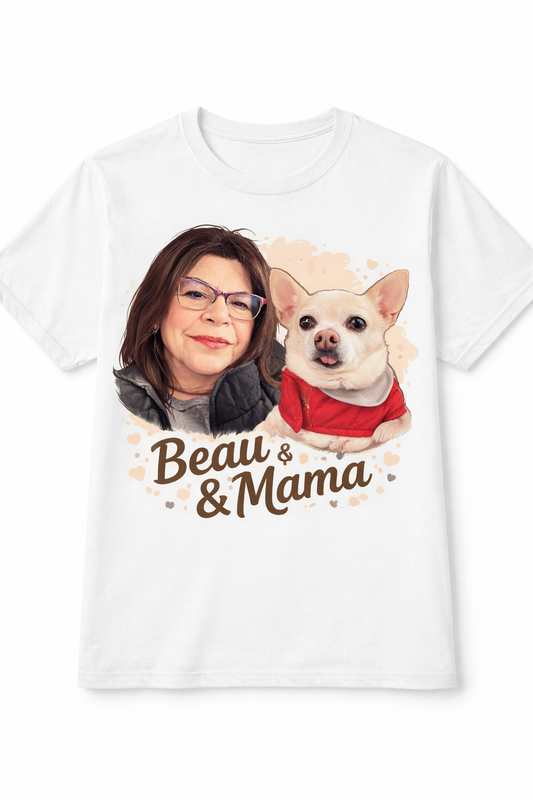 Custom Photo Illustration Tee - Style 003 created from a custom photo illustration