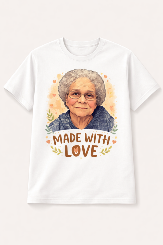 Custom Family Memory T-Shirt - Style 007 created from a custom photo illustration