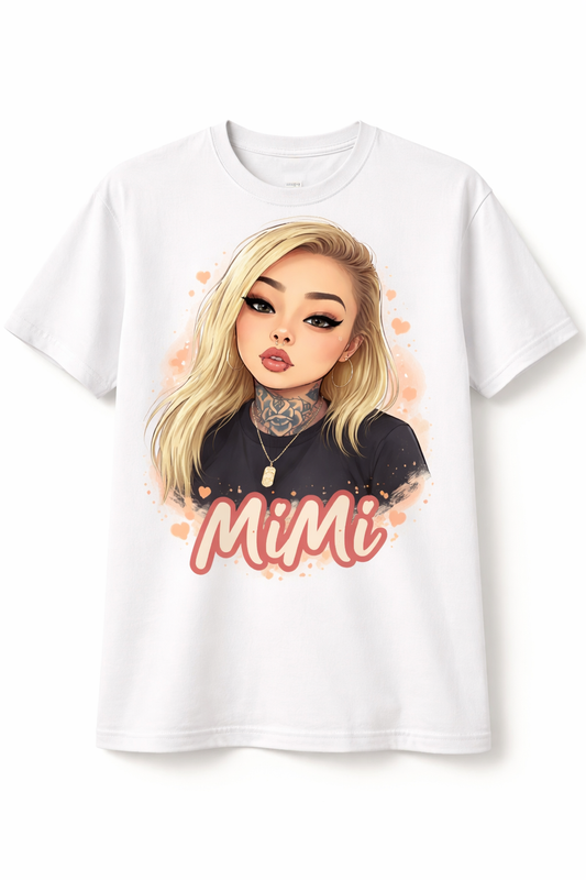 Personalized Cartoon Family Tee - Style 120 created from a custom photo illustration