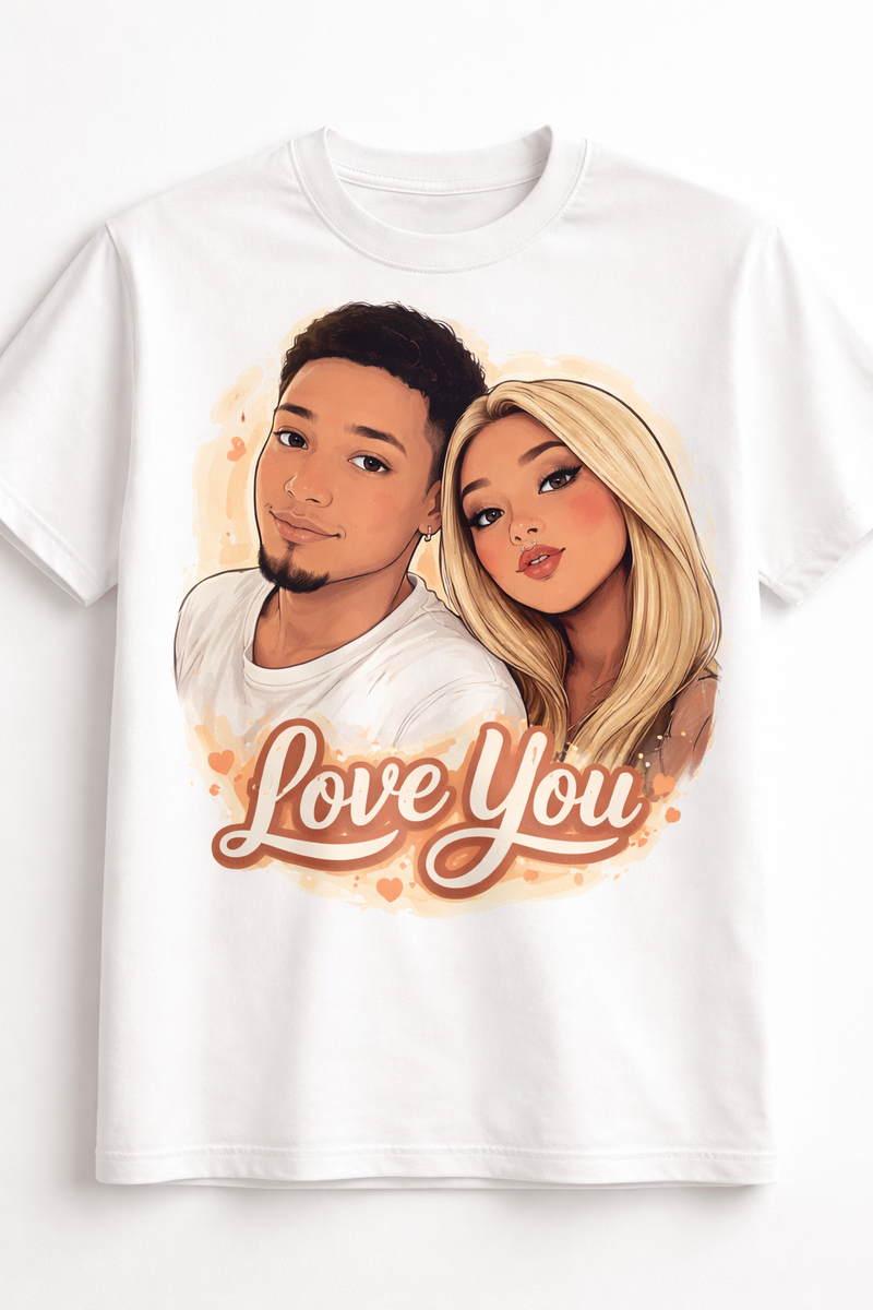 Personalized Family Portrait T-Shirt - Style 122