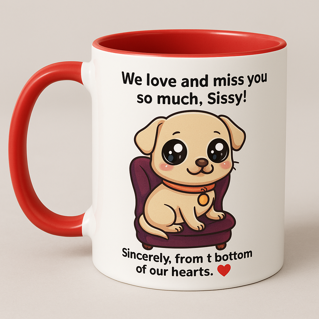 Personalized Mug 15oz - We love and miss you so much,