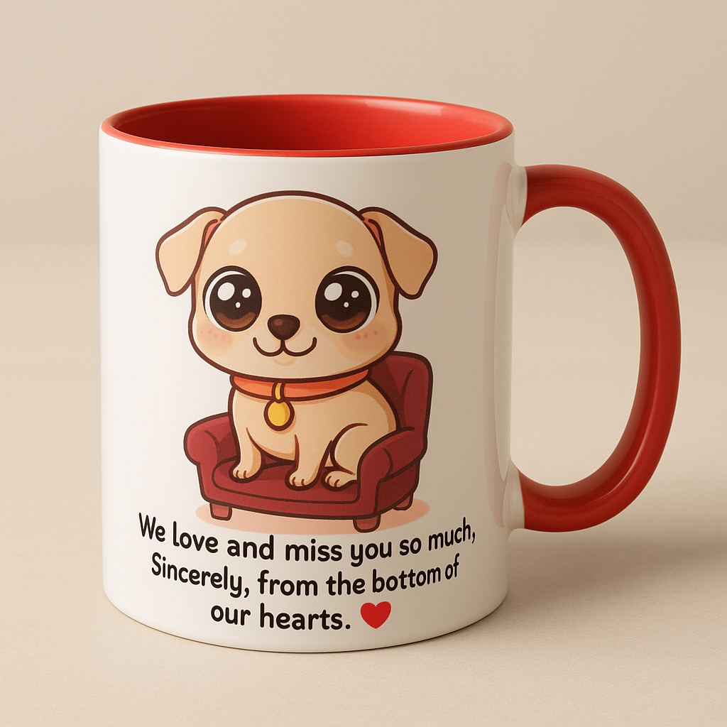 Personalized Mug 15oz - We love and miss you so much,