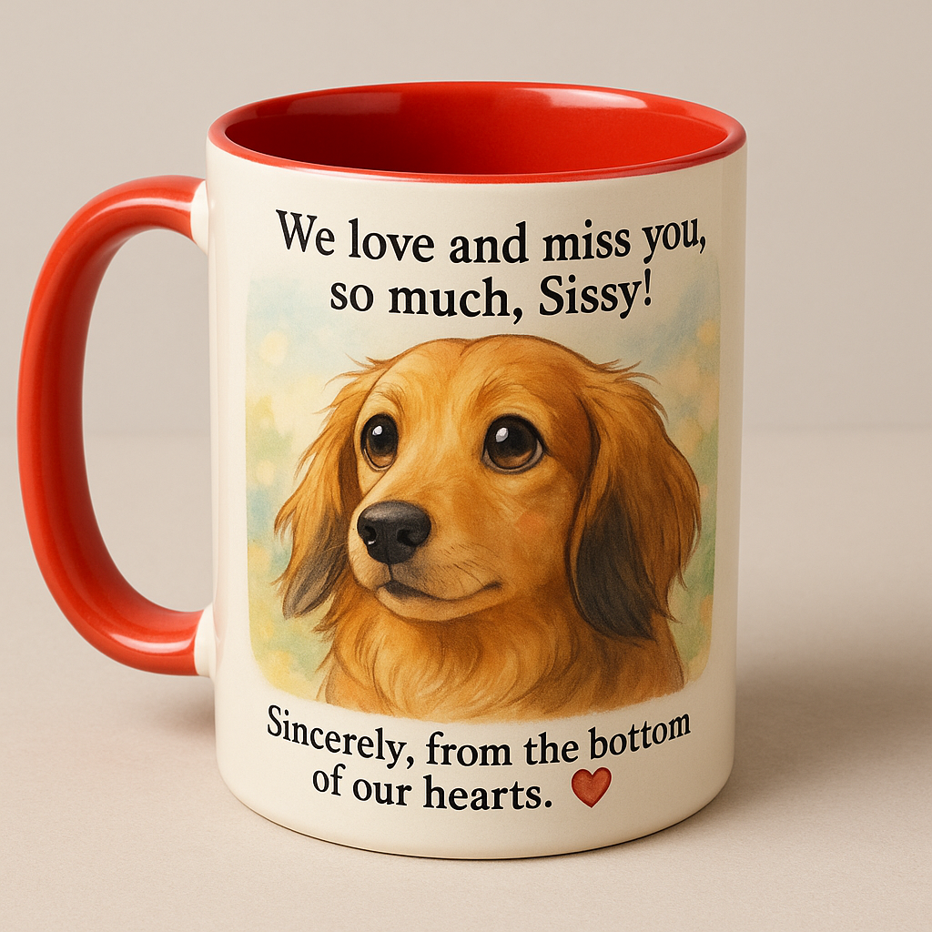 Personalized Mug 15oz - We love and miss you so much,