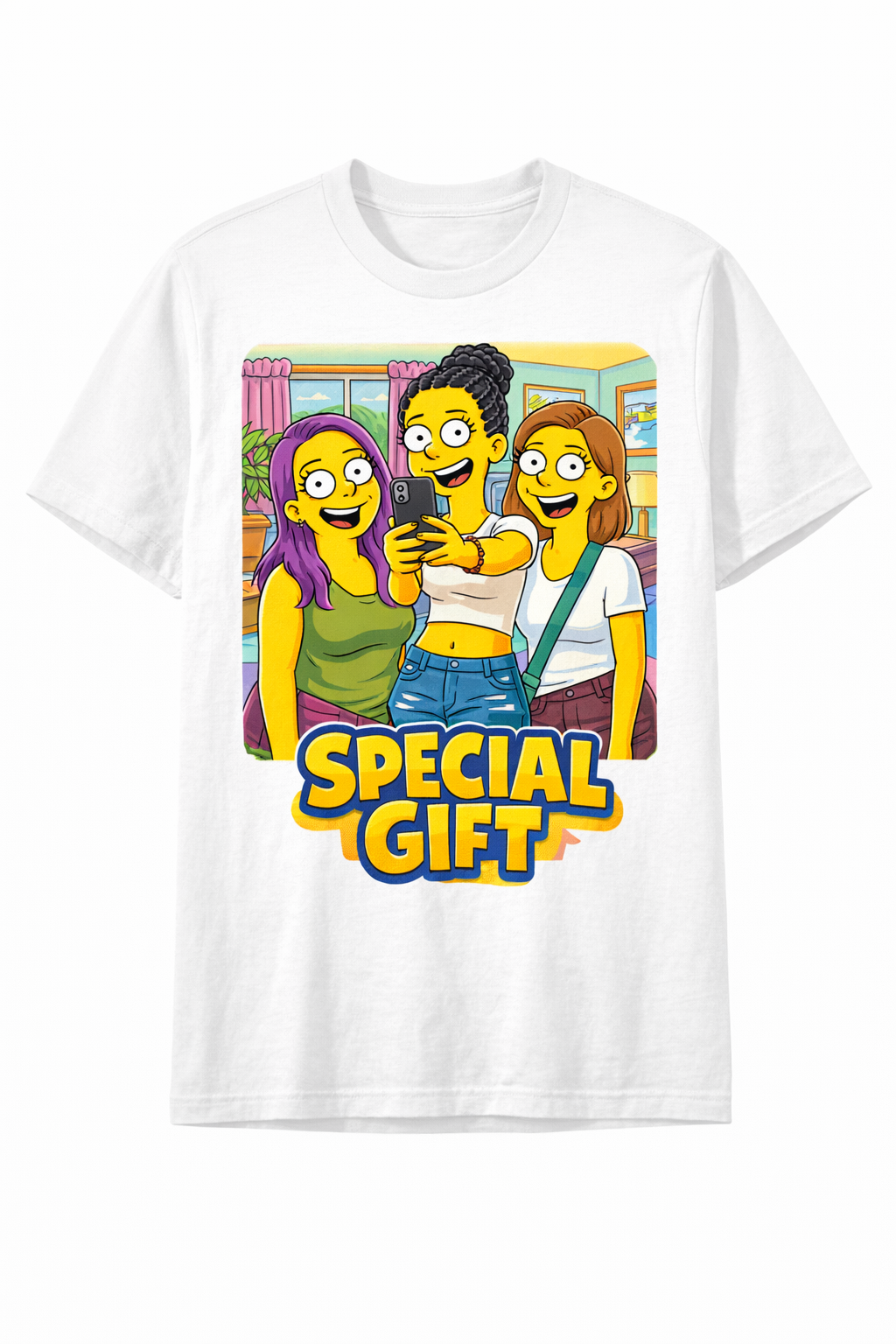 =Custom yellow cartoon t-shirt
