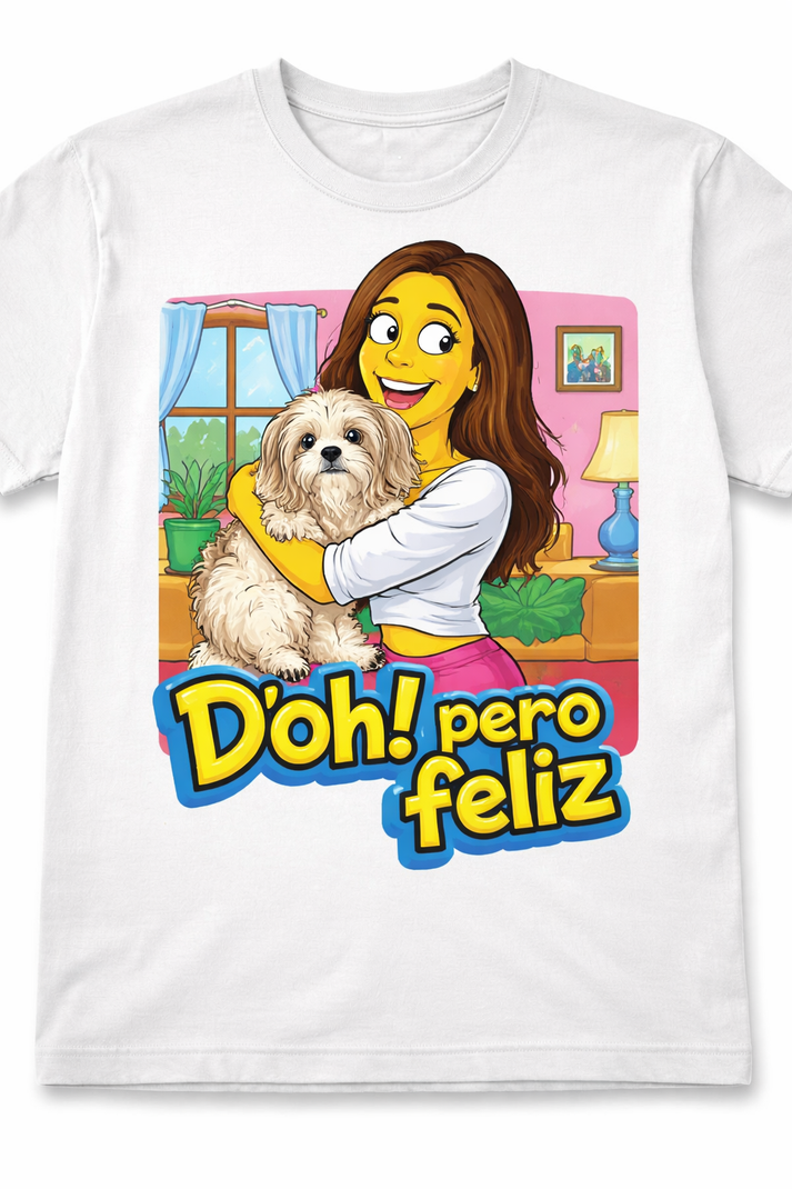 Custom yellow cartoon t-shirt example 2
