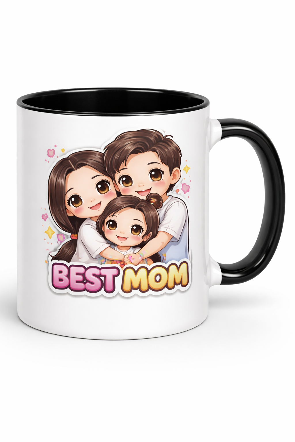 Custom chibi kawaii Best Mom mug personalized family gift