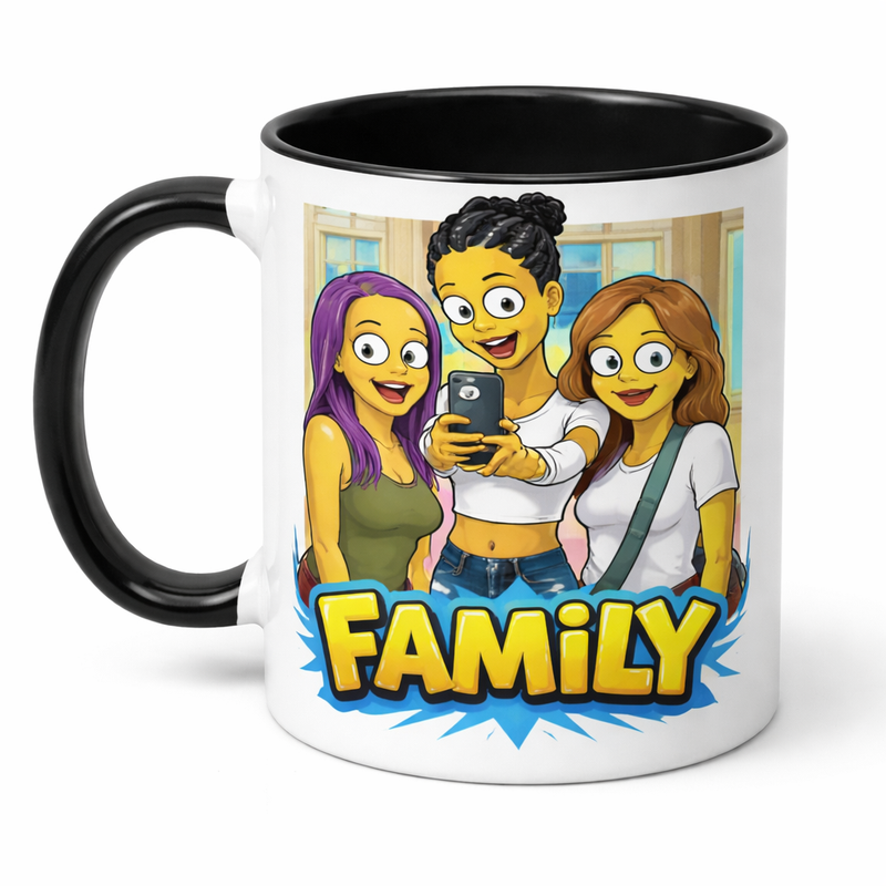 Custom Simpsons-Inspired Friends Cartoon T-Shirt from Your Photo
