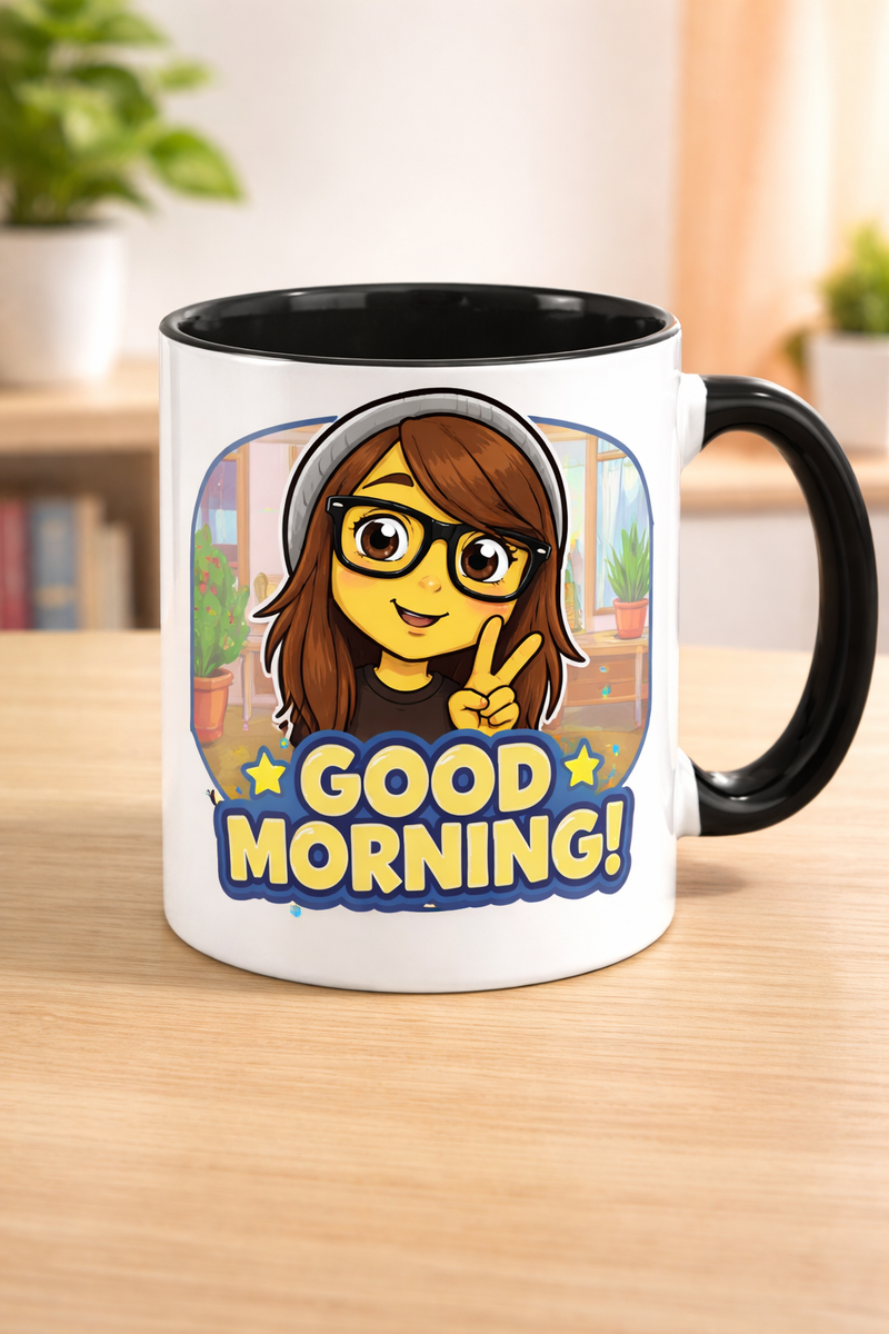 Custom Simpsons-Inspired Good Morning Mug from Your Selfie