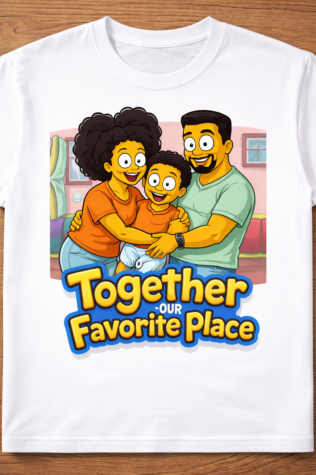 =Custom yellow cartoon t-shirt