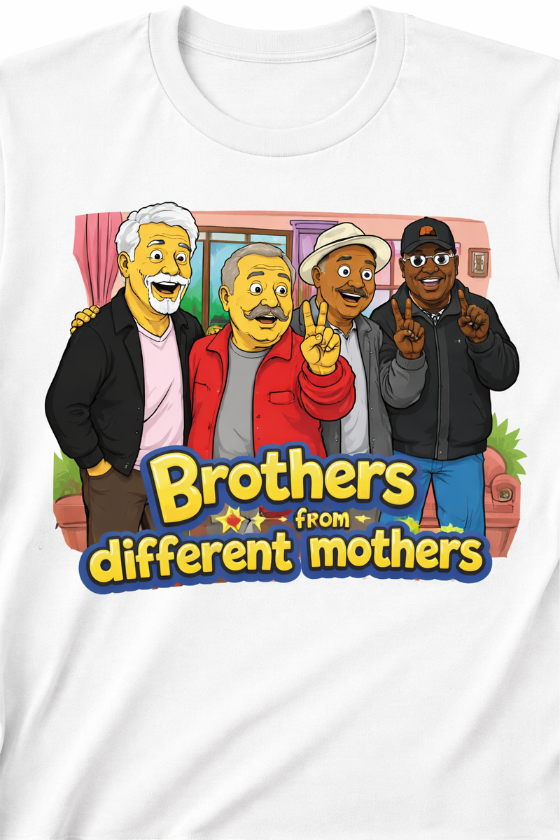 Custom Simpsons-Inspired Brothers T-Shirt from Your Photo