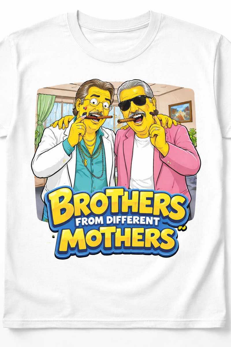 Custom Simpsons-Inspired Brothers T-Shirt from Your Photo